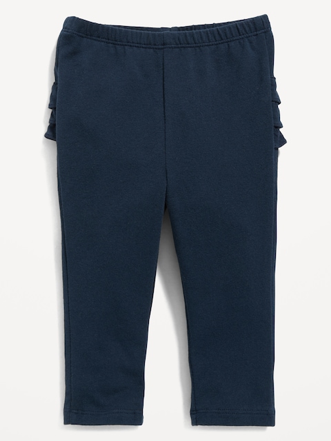 Ruffle-Trim Leggings for Baby - Lost At Sea Navy