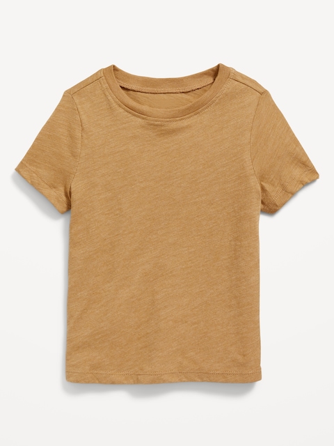 T-shirt à manches courtes en tricot flammé unisexe pour Tout-petit