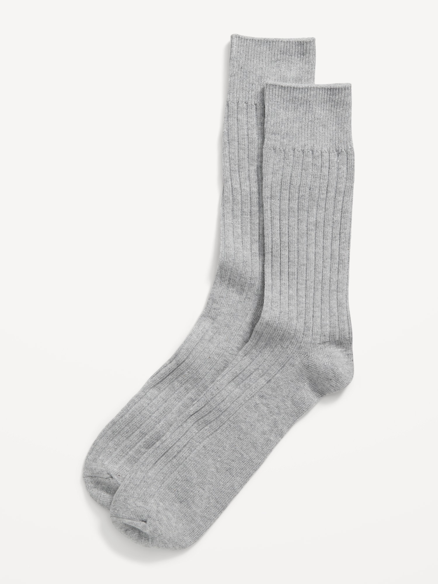 Old Navy Rib-Knit Crew Socks for Men gray. 1
