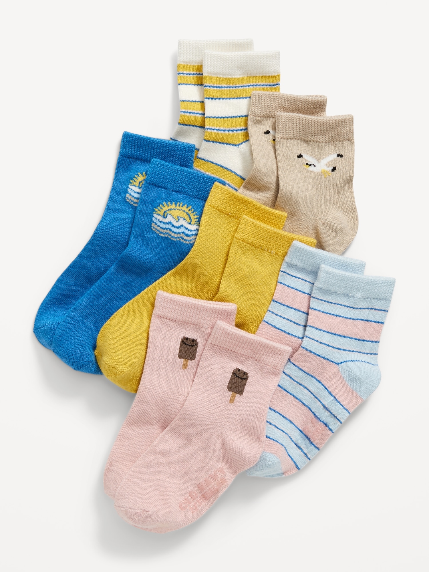 Unisex Crew Socks 6-Pack for Toddler & Baby