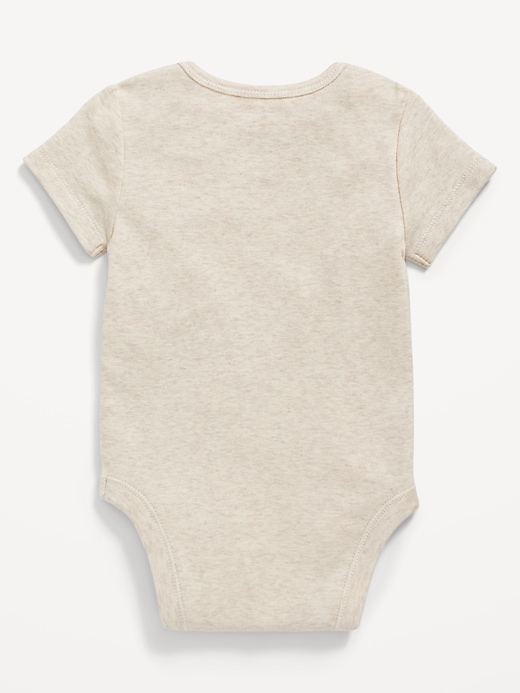 View large product image 2 of 2. Unisex Short-Sleeve Logo-Graphic Bodysuit for Baby