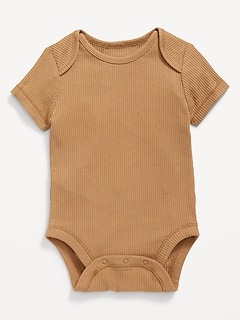 Cache-couche à manches courtes en tricot côtelé unisexe pour Bébé