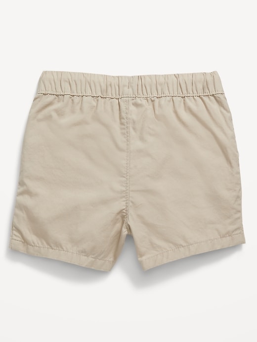 View large product image 2 of 2. Unisex Cotton Poplin Pull-On Shorts for Baby