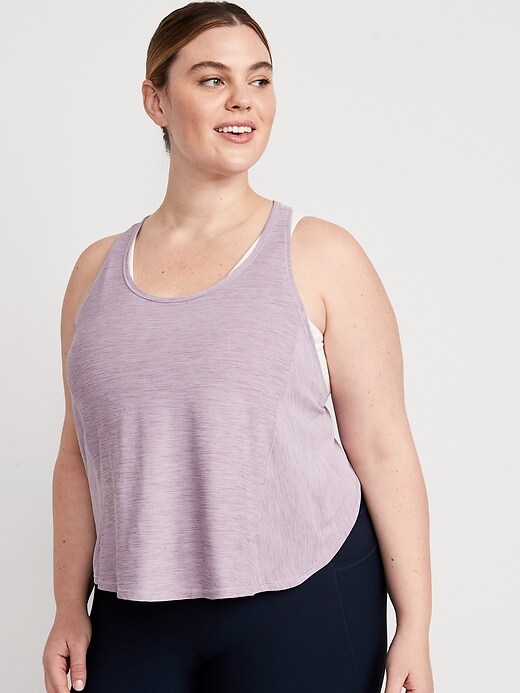 MiaBera Plus Size Tank Tops for Women Cotton Sleeveless Scoopneck