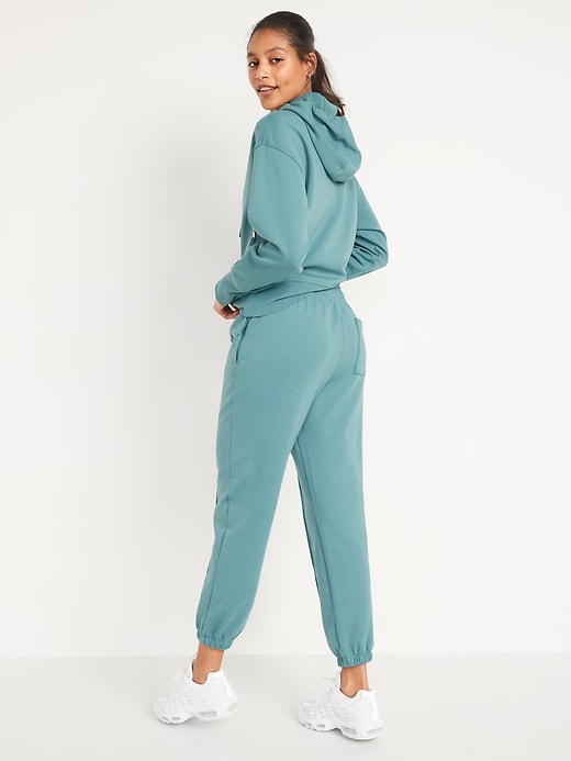 Image number 2 showing, High-Waisted Dynamic Fleece Pintucked Sweatpants