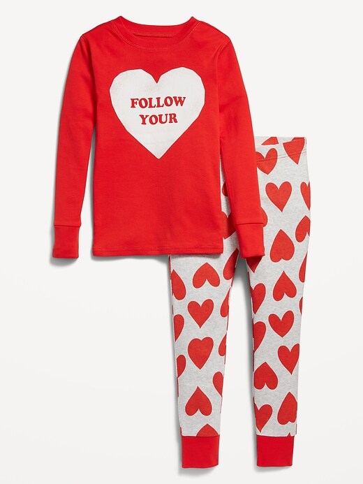 View large product image 2 of 4. Matching Gender-Neutral "Valentine's Day" Snug-Fit Pajamas for Kids