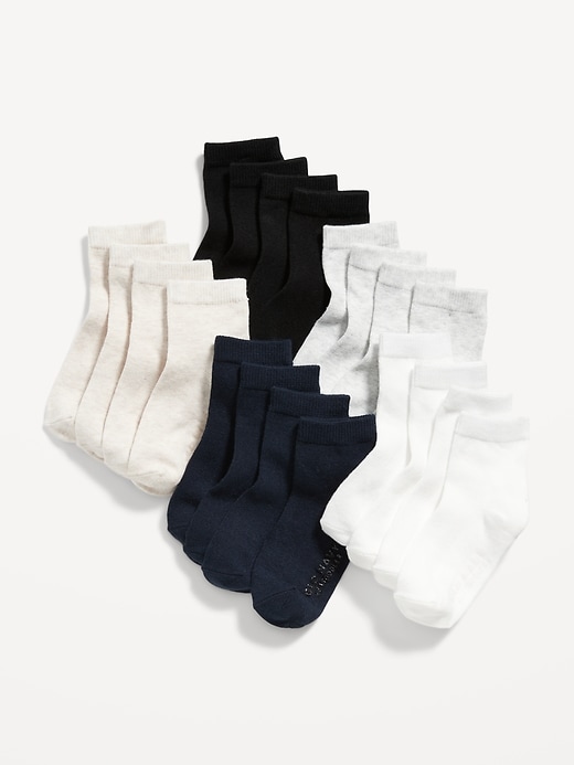 View large product image 1 of 1. Unisex Crew Socks 10-Pack for Toddler & Baby