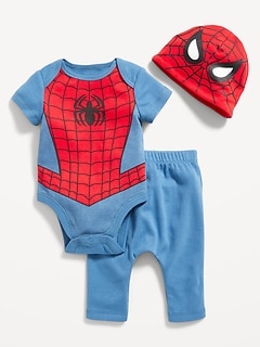 Marvel™ Spider-Man Unisex 3-Piece  Bodysuit, Pants & Hat Layette for Baby