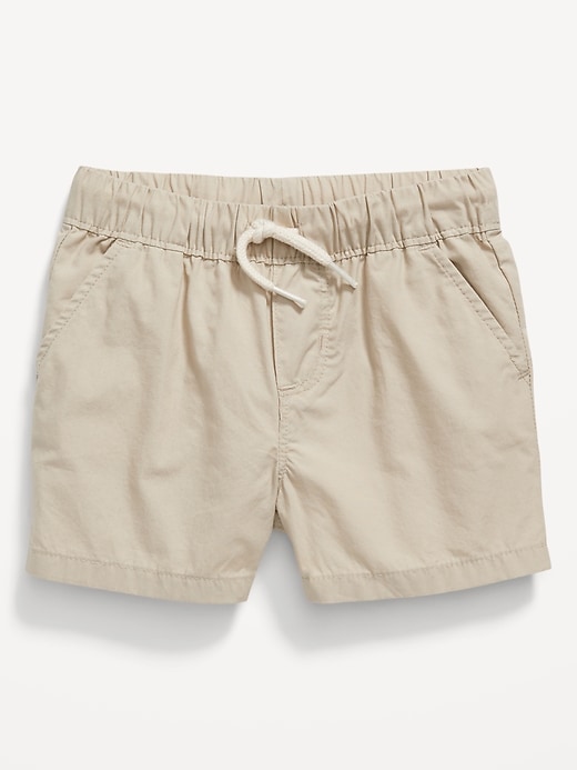 View large product image 1 of 2. Unisex Cotton Poplin Pull-On Shorts for Baby