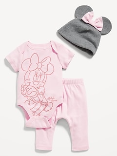3-pièces unisexe Minnie Mouse de Disney©  Cache-couche, pantalons et bonnet pour Bébé