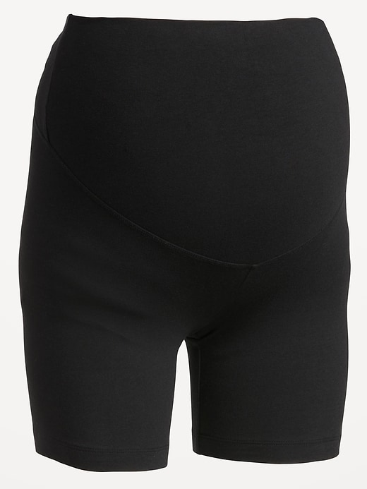 Image number 5 showing, Maternity Full-Panel Biker Shorts -- 6-inch inseam
