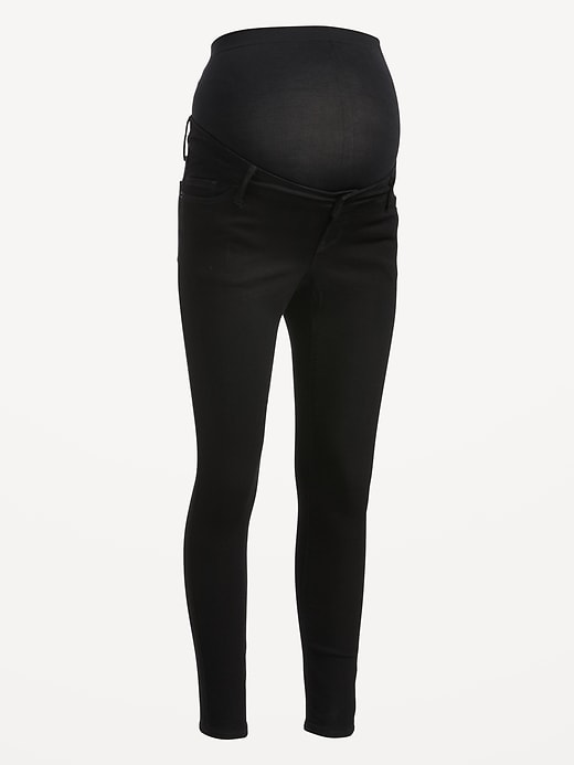 Image number 5 showing, Maternity Full-Panel Rockstar Super Skinny Jeans