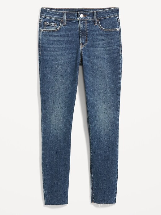 Image number 4 showing, Mid-Rise Rockstar Super-Skinny Cut-Off Ankle Jeans for Women