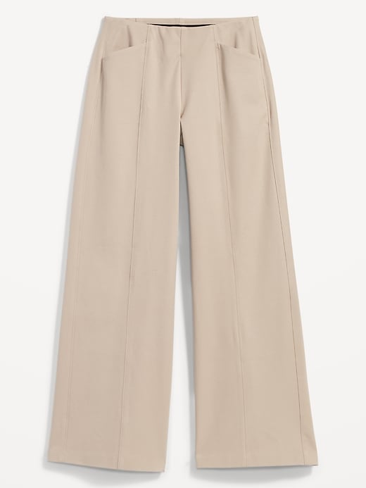 L'image numéro 4 présente Pantalon Pixie à taille haute extensible et à jambe large