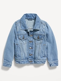 L'image numéro 1 présente Veste de camionneur en denim unisexe pour Tout-petit