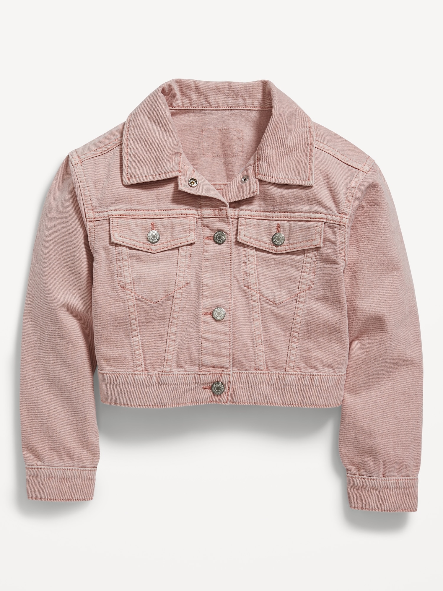 Pink denim jacket hot sale for girls