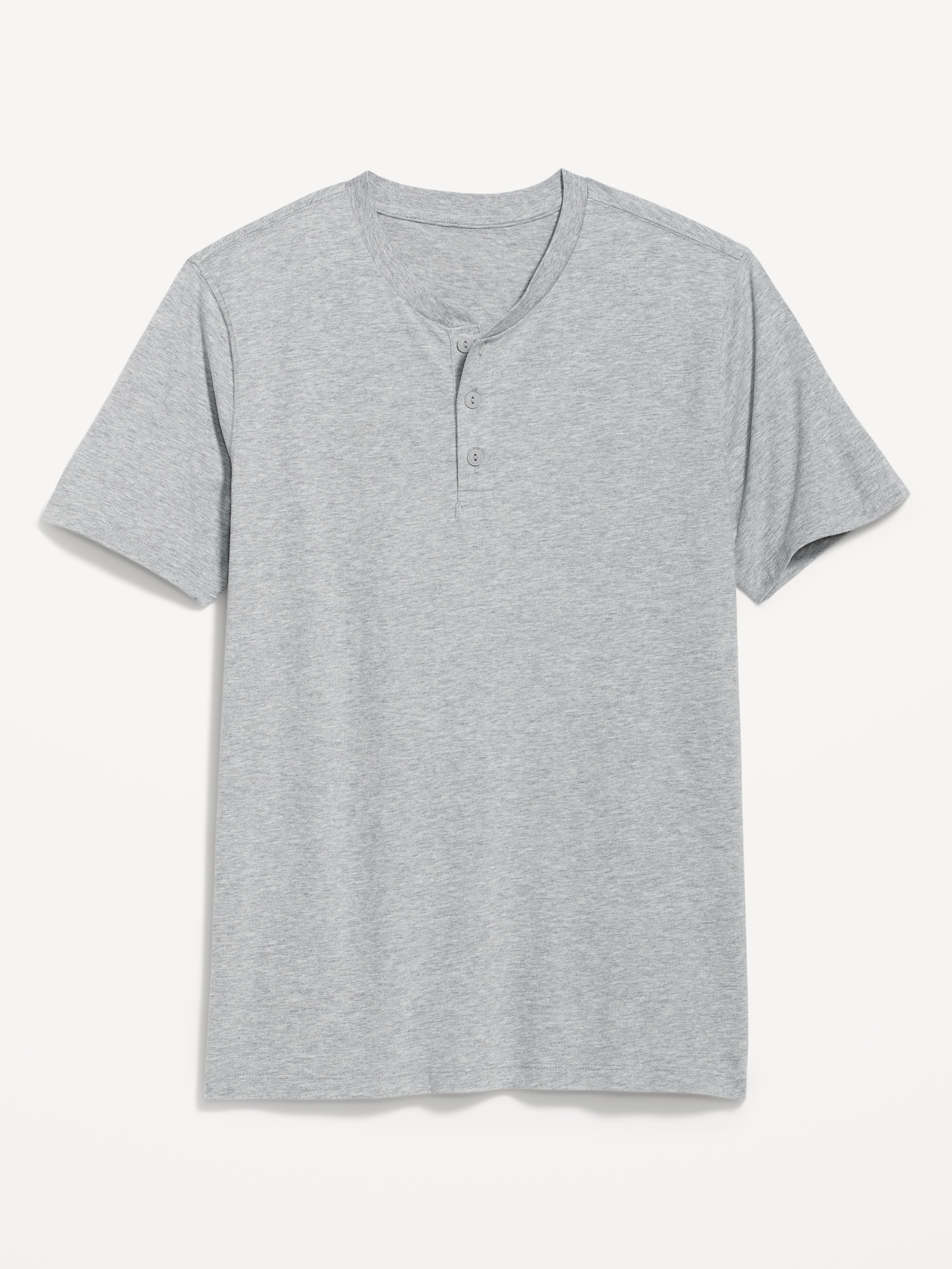 Old Navy Soft-Washed Short-Sleeve Henley T-Shirt for Men gray. 1