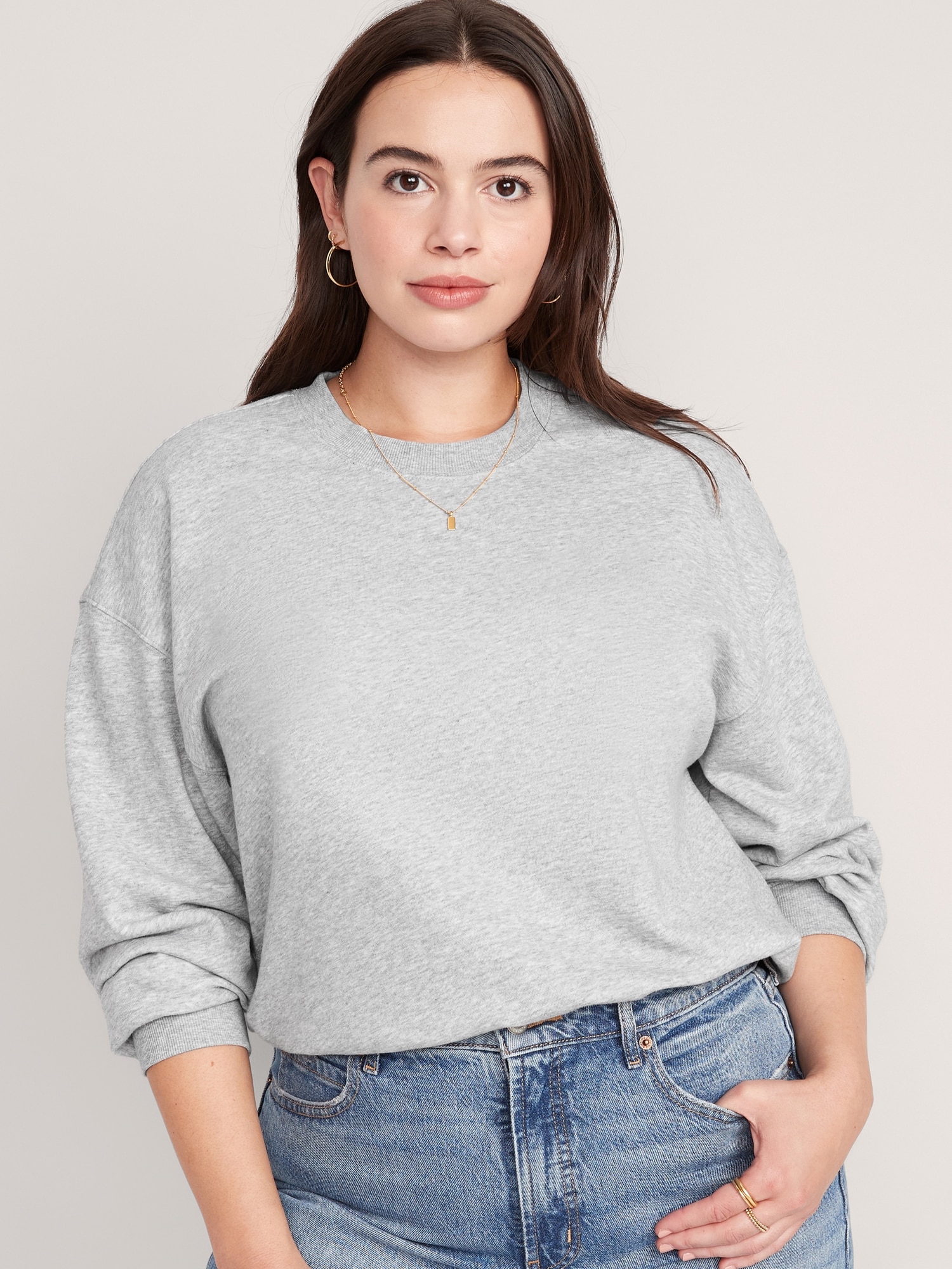 Cropped Vintage French-Terry Sweatshirt for Women | Old Navy