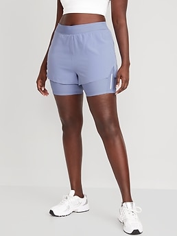 High-Waisted 2-in-1 StretchTech Shorts -- 3-inch inseam