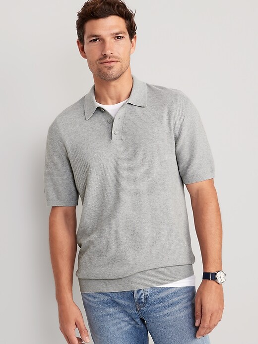 Short sleeve hot sale polo sweater