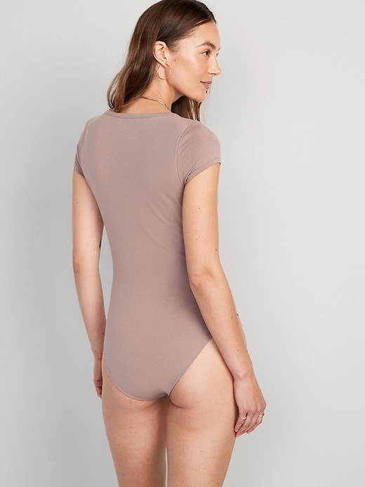 Image number 2 showing, Short-Sleeve Scoop-Neck Bodysuit