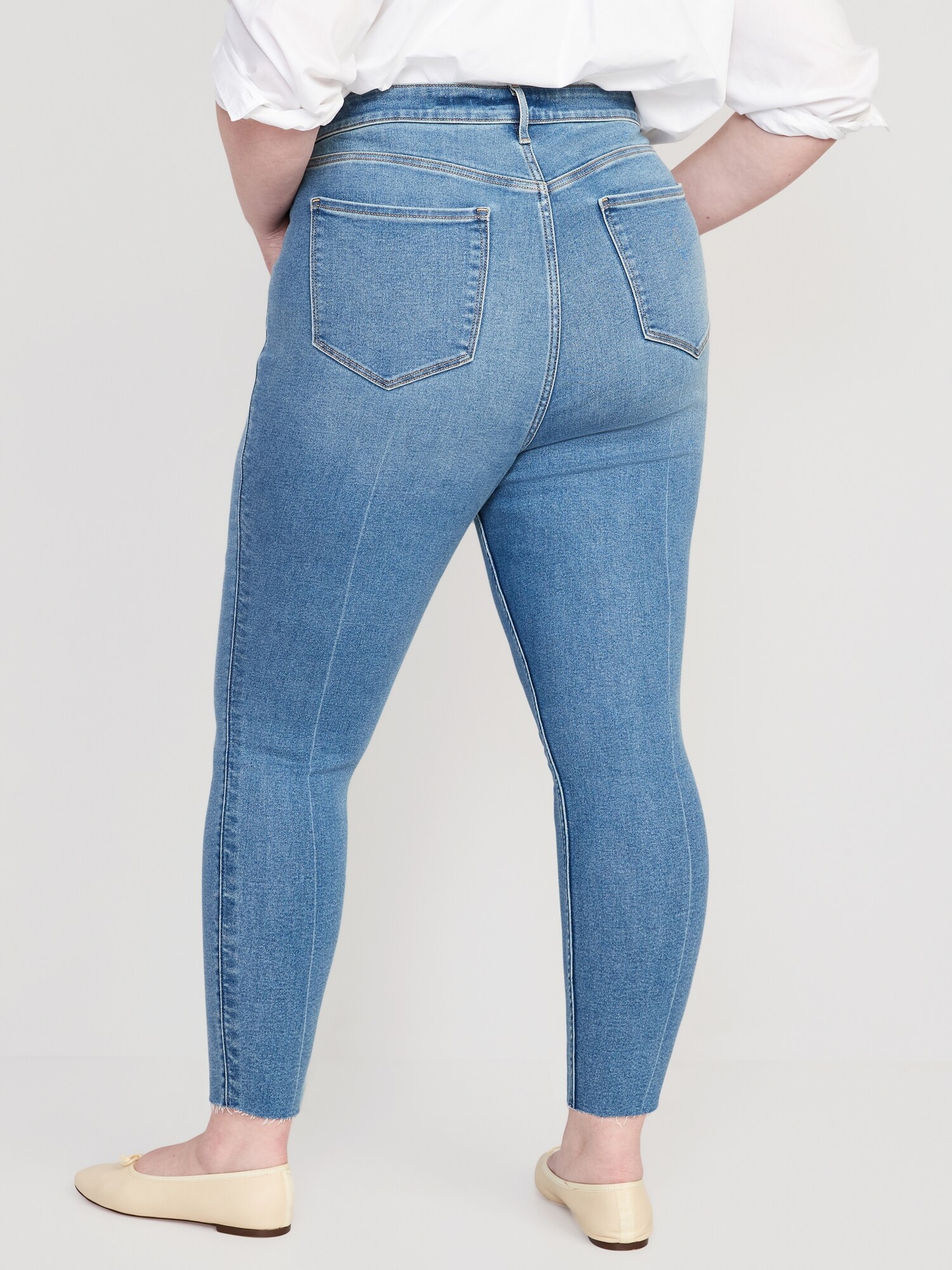 Super high waisted on sale jeans with buttons