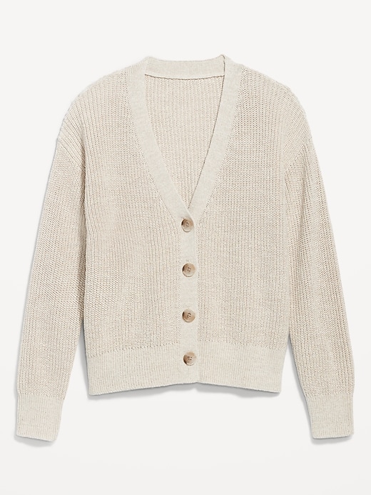 Women's Clearance Fisherman Knit Button-front Cardigan made with Organic  Cotton