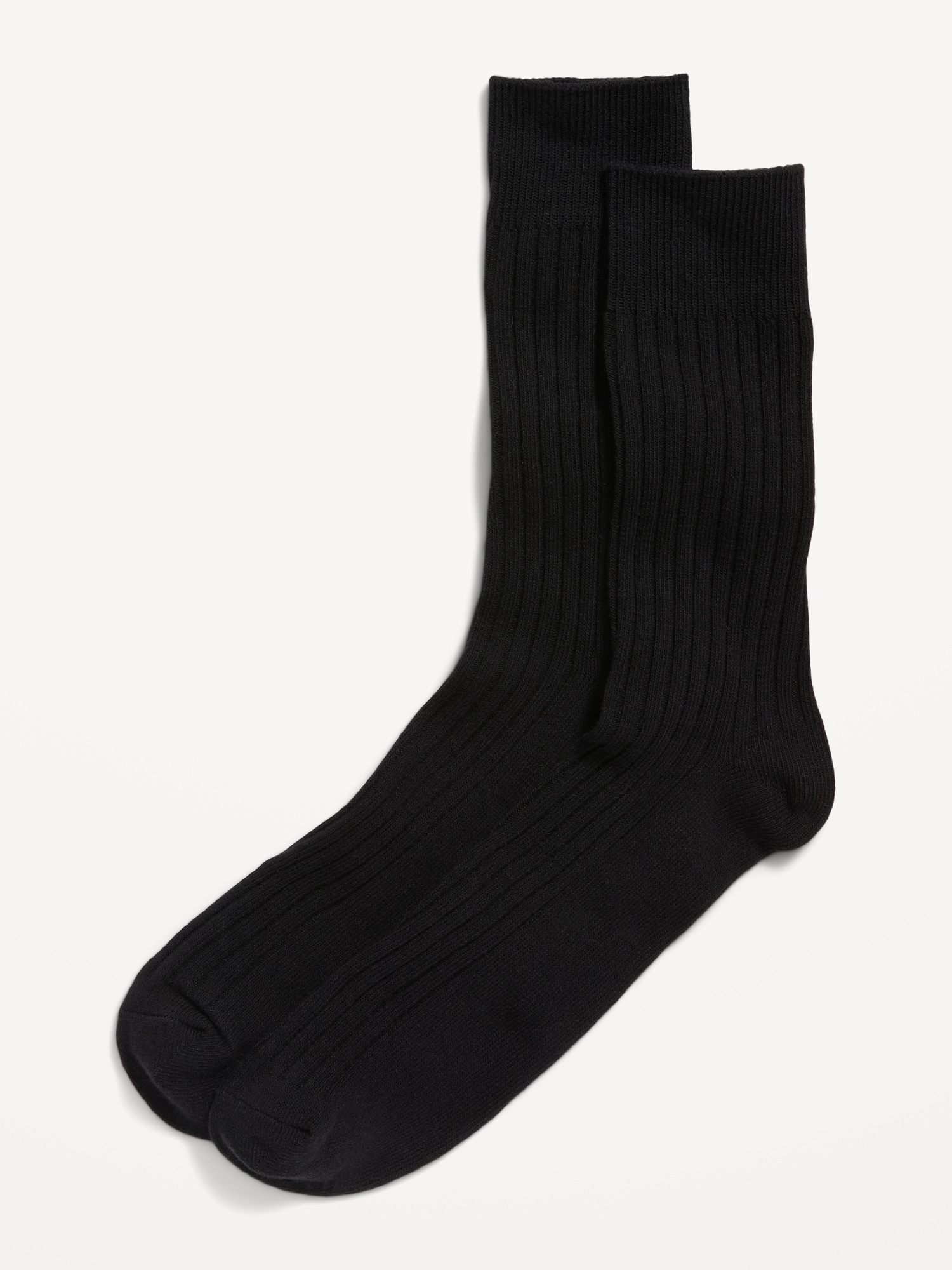 Old Navy Rib-Knit Crew Socks for Men black. 1