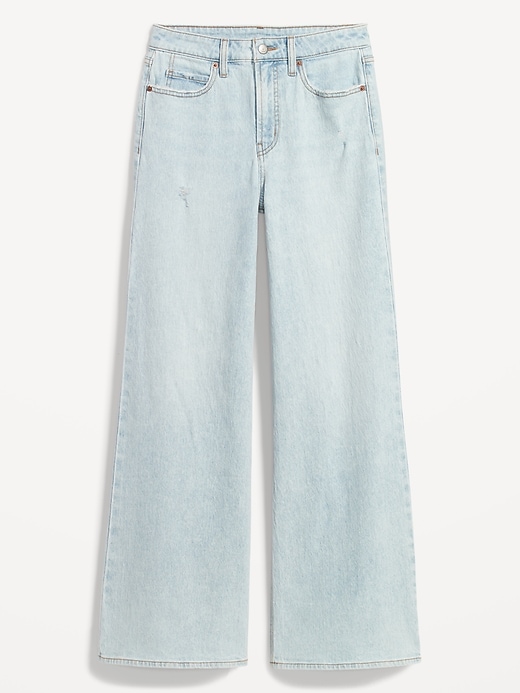 Image number 4 showing, Extra High-Waisted A-Line Wide-Leg Jeans