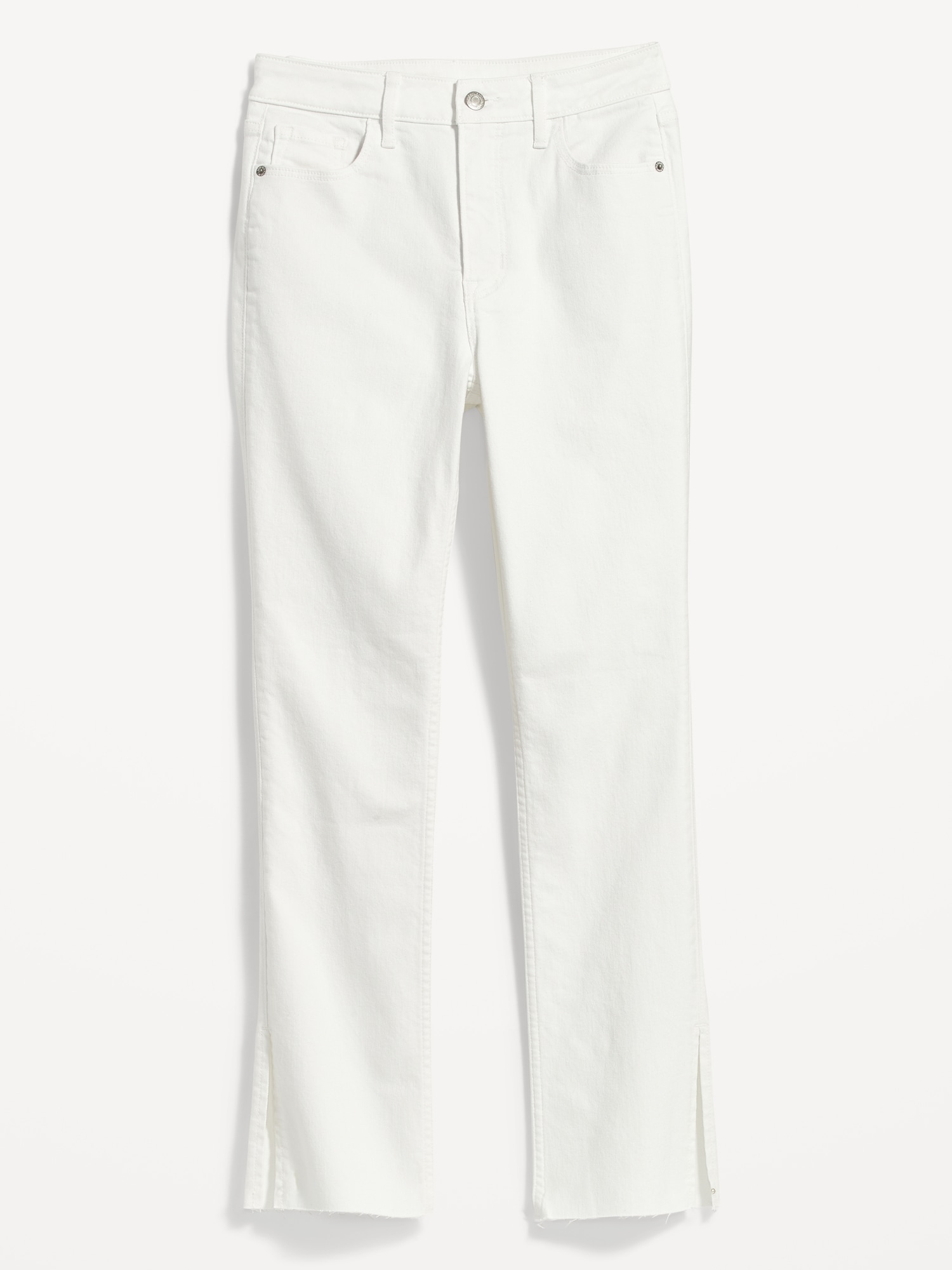 Extra High-Waisted Rockstar 360° Stretch Super-Skinny White Side