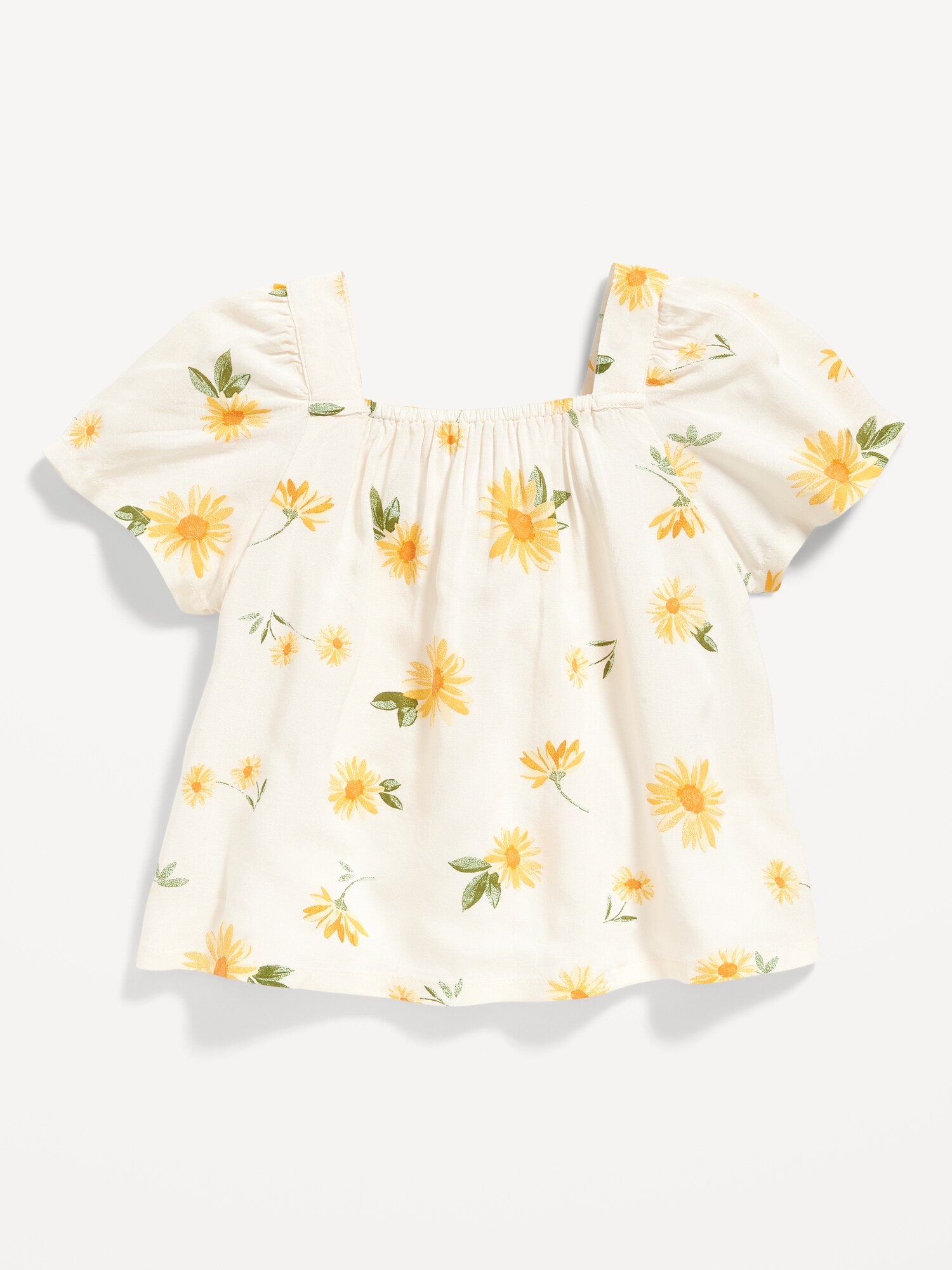Old Navy Printed Flutter-Sleeve Tie-Back Top for Toddler Girls multi. 1