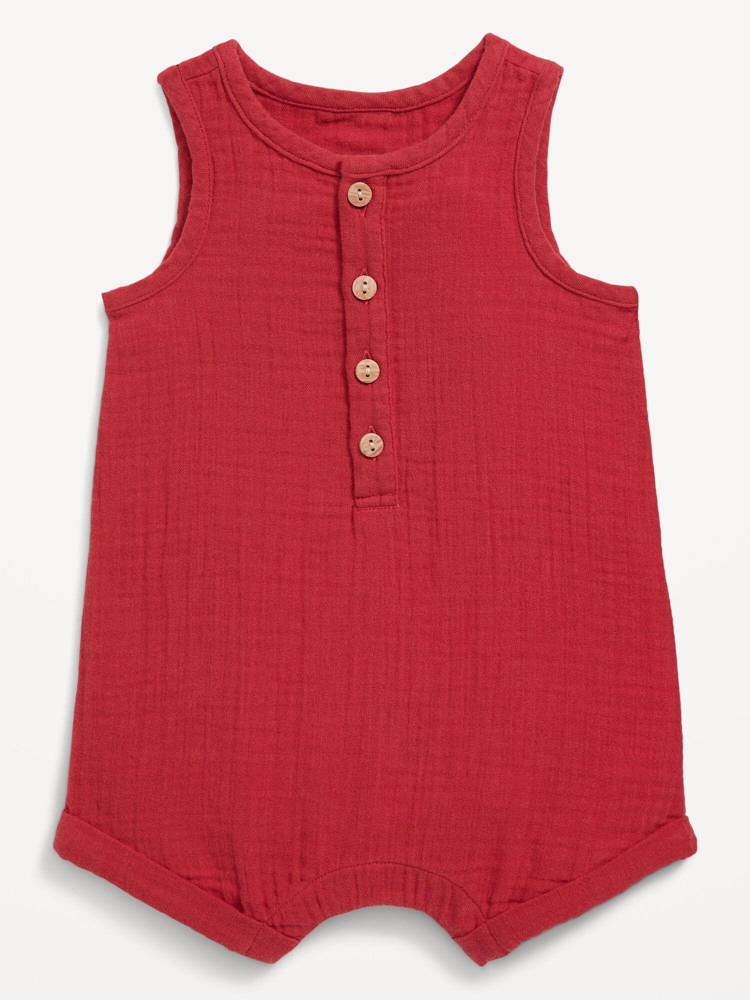 Unisex Sleeveless Henley Romper for Baby Old Navy