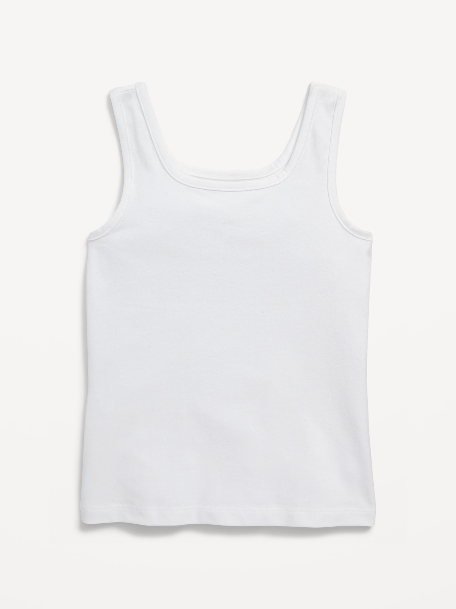 Solid Fitted Tank Top for Girls