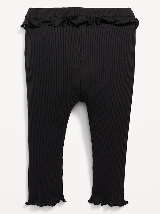 Image number 2 showing, Rib-Knit Lettuce-Hem Leggings for Baby