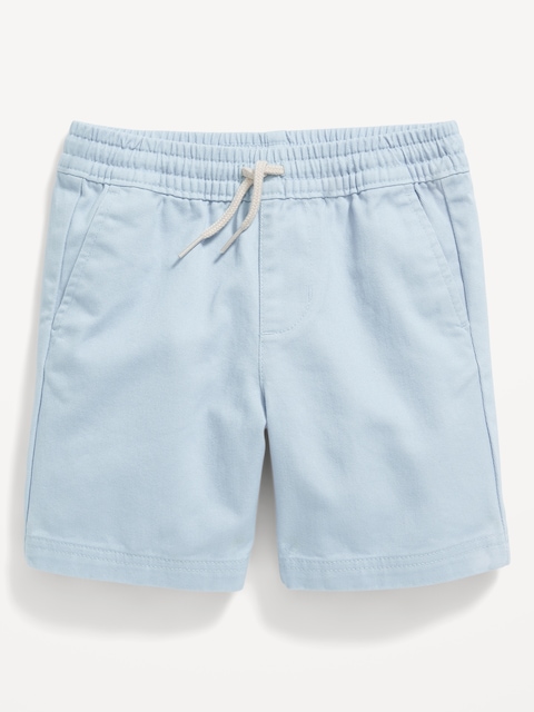 Functional-Drawstring Twill Shorts for Toddler Boys - Afternoon Storm Blue