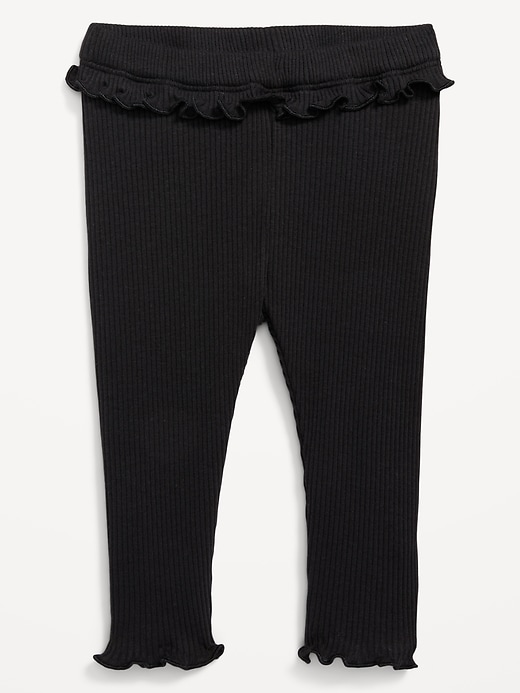 Image number 1 showing, Rib-Knit Lettuce-Hem Leggings for Baby