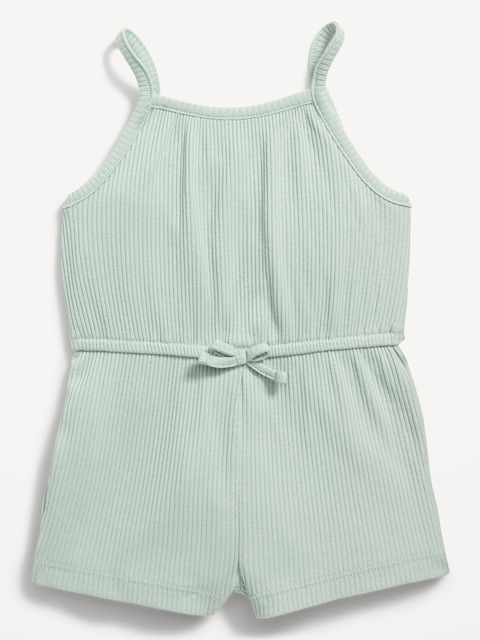Barboteuse sans manches en tricot côtelé pour Bébé
