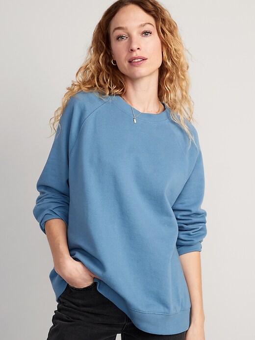 Image number 1 showing, Oversized Vintage Tunic Sweatshirt for Women