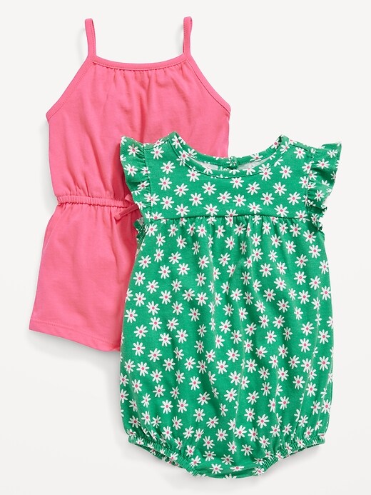 View large product image 1 of 2. 2-Pack Jersey-Knit Romper for Baby