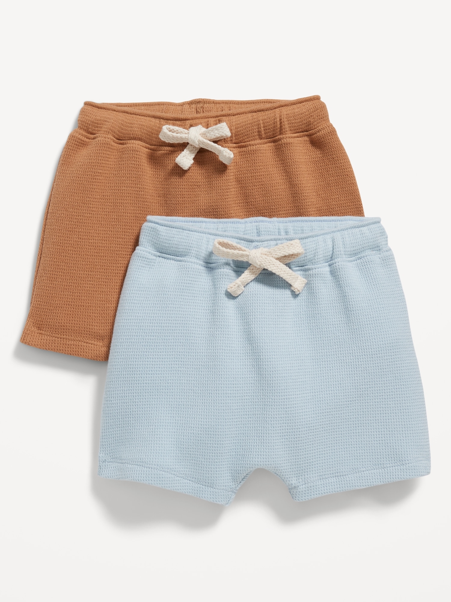 Old Navy 2-Pack U-Shaped Thermal-Knit Pull-On Shorts for Baby blue. 1