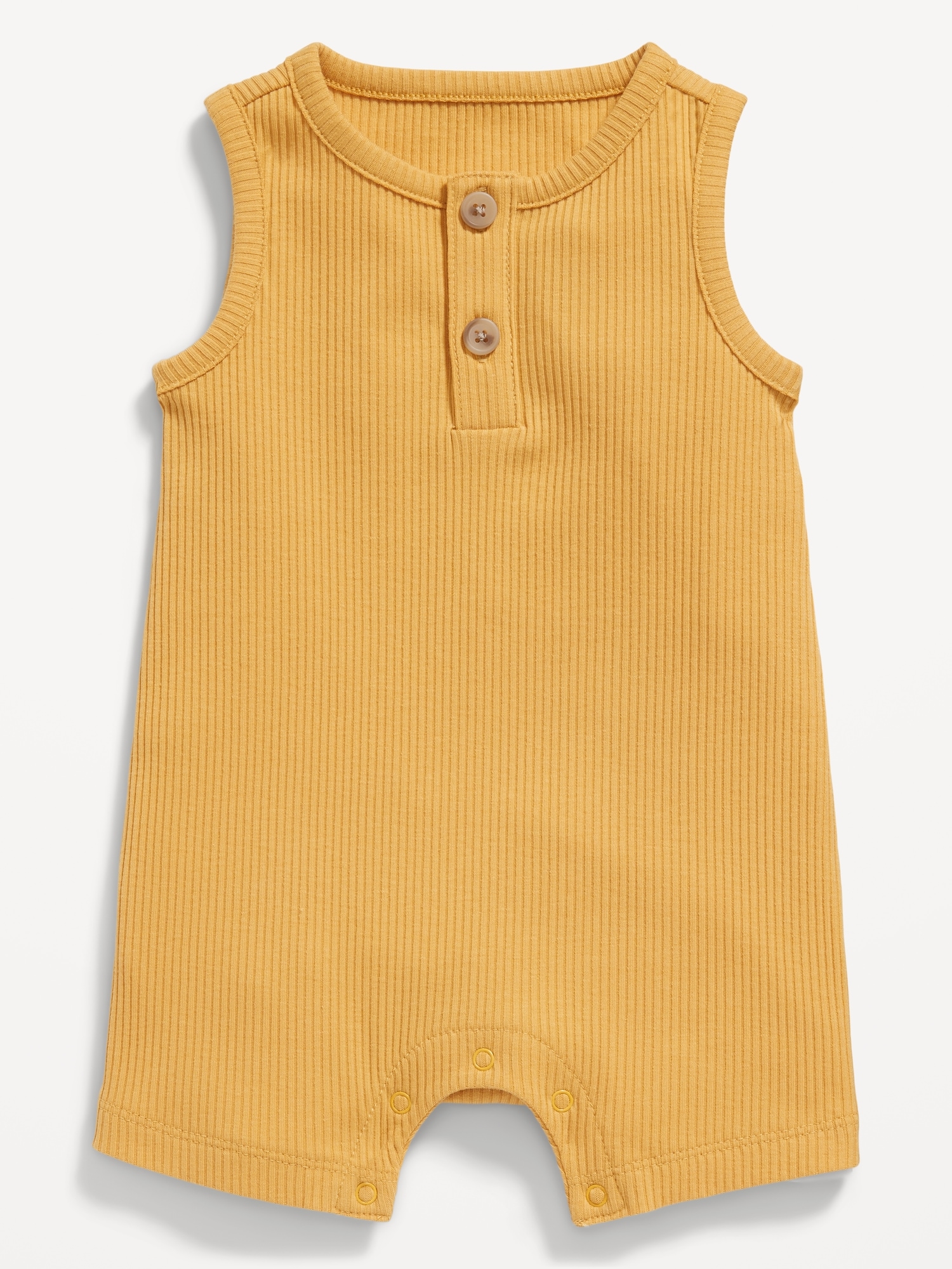 Barboteuse henley sans manches en tricot côtelé unisexe pour Bébé