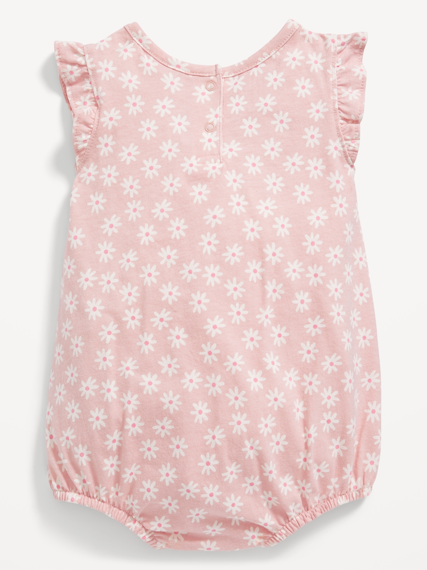 Unisex RuffleSleeve JerseyKnit Romper for Baby Old Navy