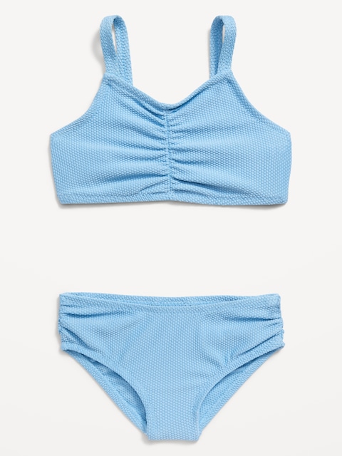 Side-Ruched Bikini Swim Set for Toddler & Baby - Harbor Blue