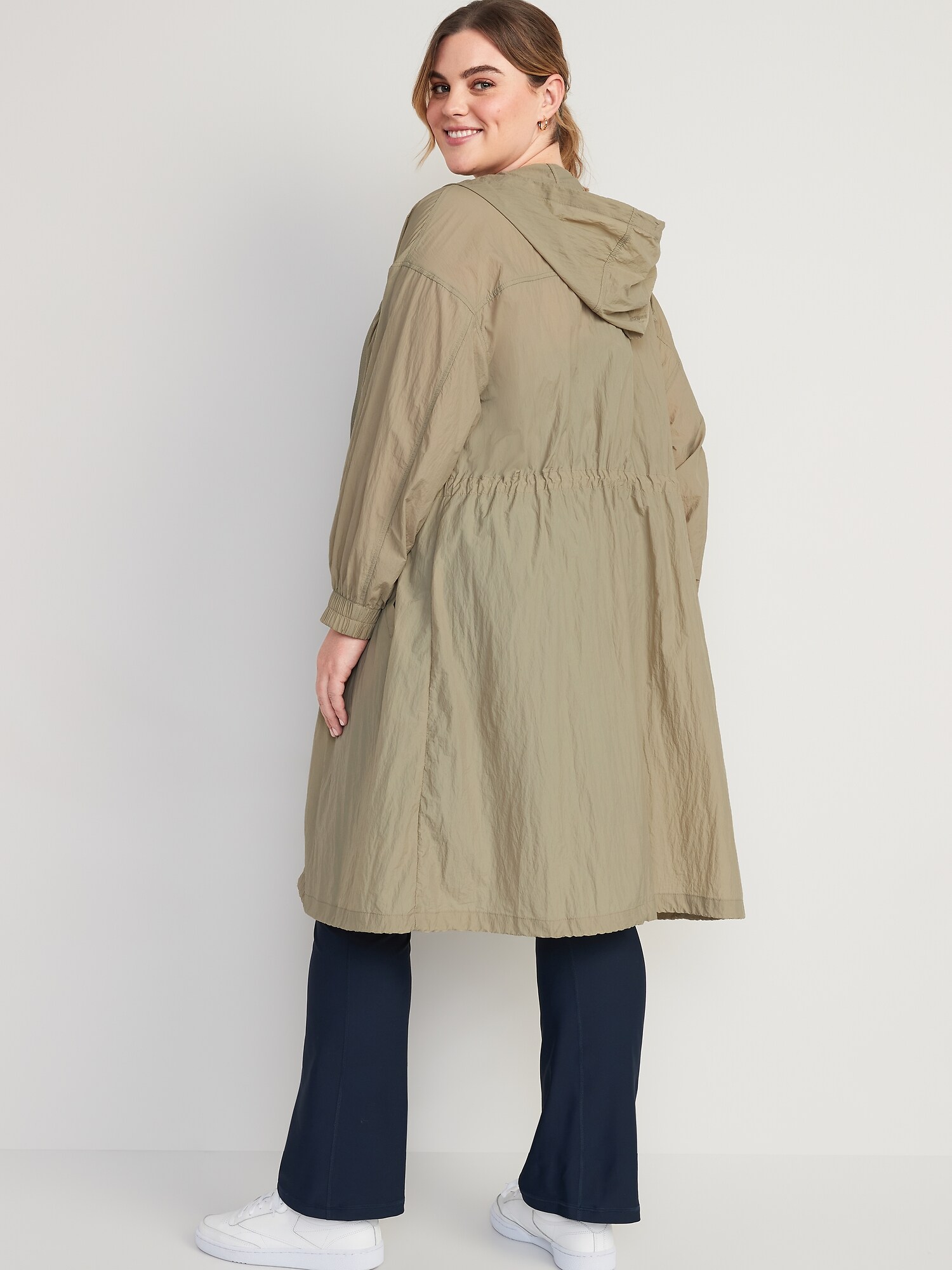 Hooded Tunic-Length Lightweight Parka Jacket for Women | Old Navy
