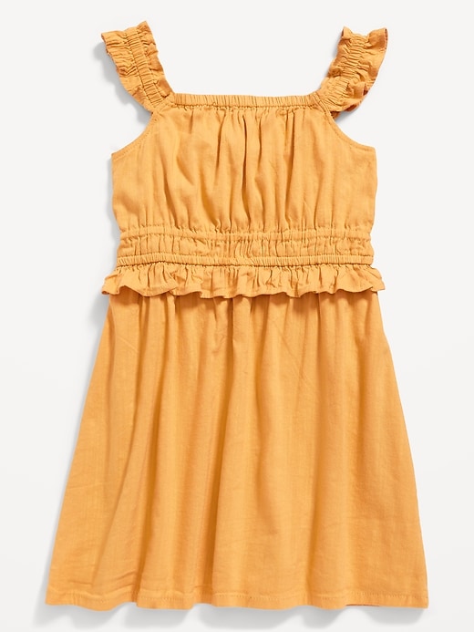 View large product image 2 of 2. Sleeveless Fit & Flare Ruffle-Trim Dress for Toddler Girls