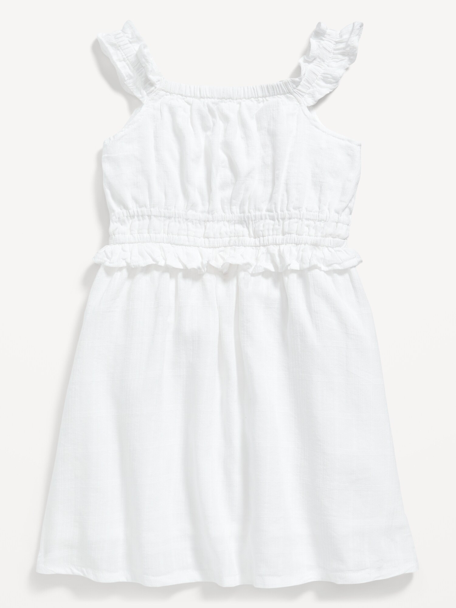 Robe ajustée et évasée sans manches à bordure à volants pour Toute