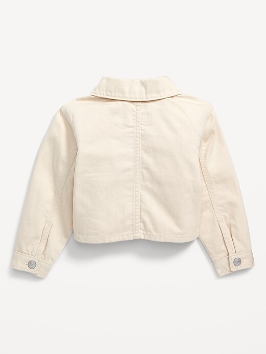 L'image numéro 2 présente Veste-chemise utilitaire courte en sergé pour Toute-petite fille