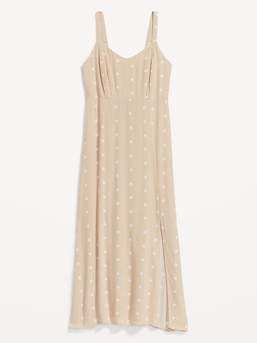 Polka-Dot Smocked Maxi Slip Dress | Old Navy