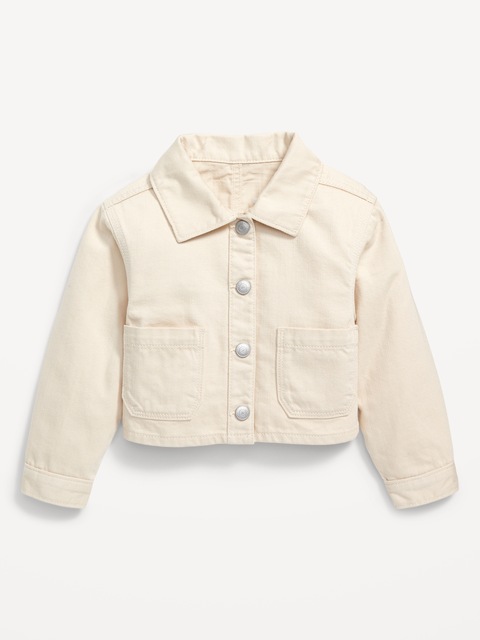 VESTE-CHEMISE UTILITAIRE COURTE EN SERGÉ POUR TOUTE-PETITE FILLE