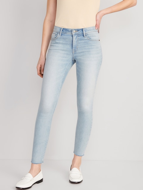 Mid-Rise Rockstar Super-Skinny Ankle Jeans
